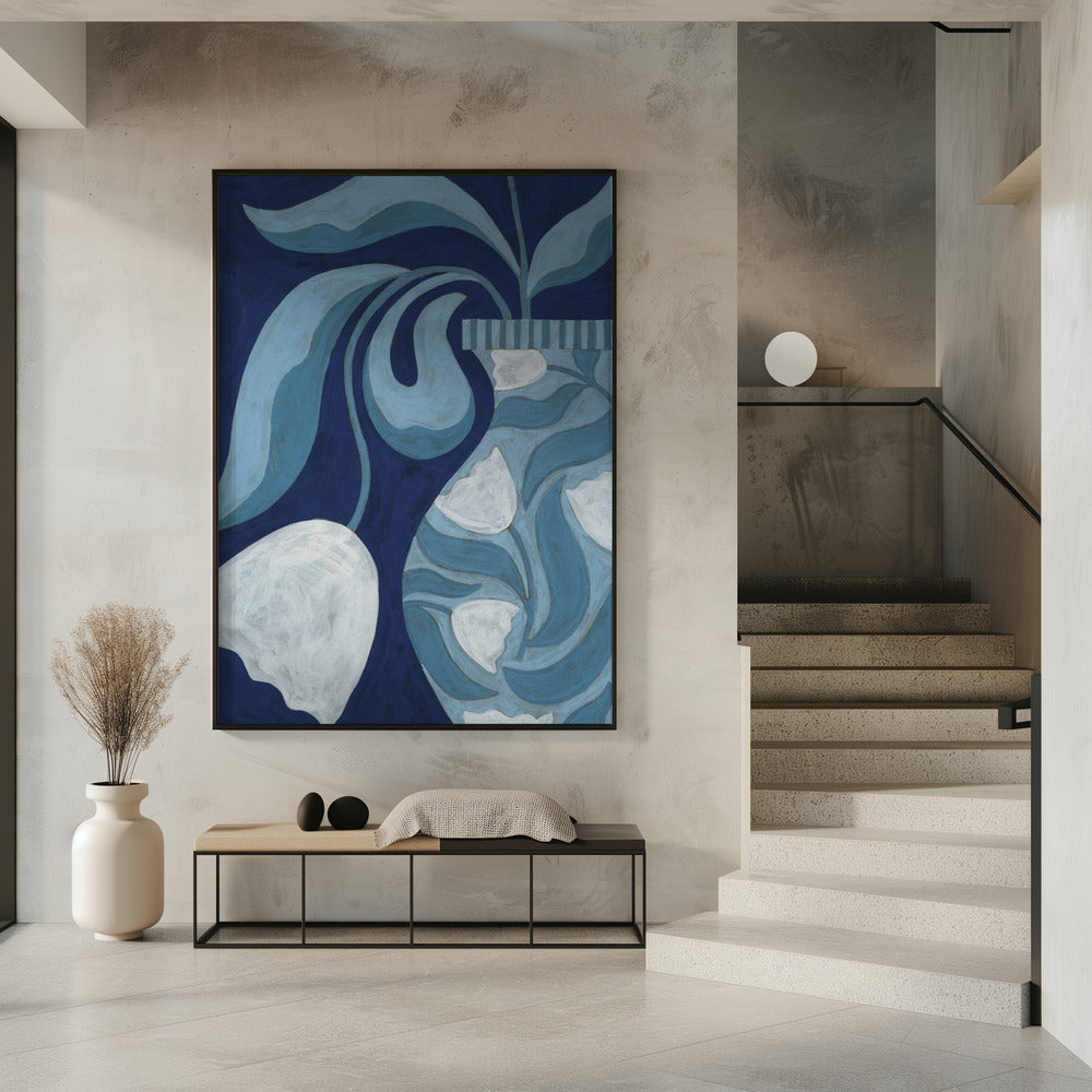 Stilleven met witte tulp | Poster
