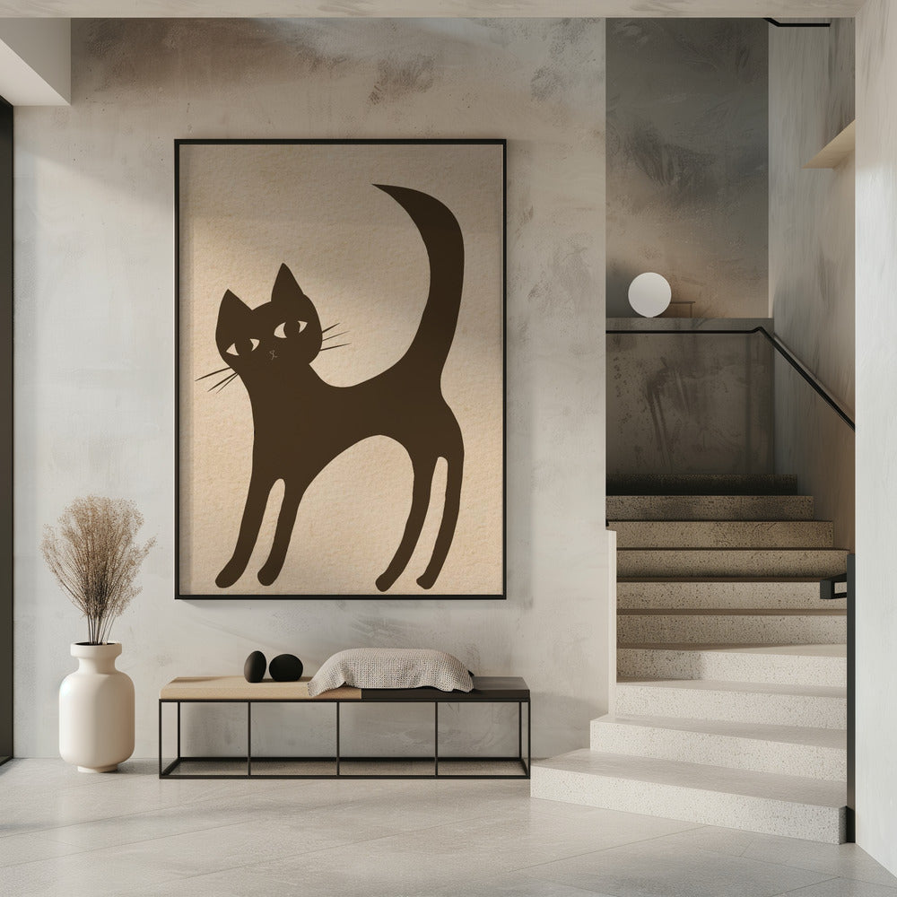 Bruine kat | Poster