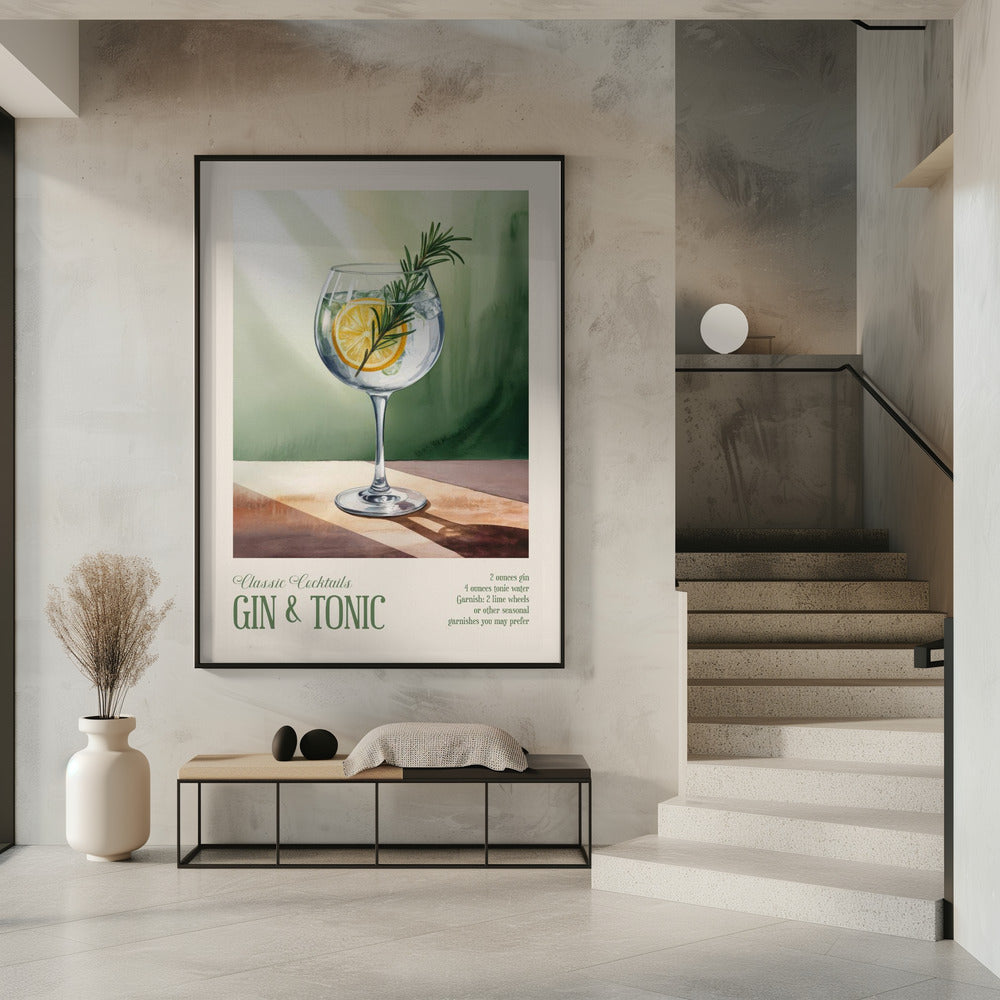 Klassieke cocktails - Gin-tonic | Poster