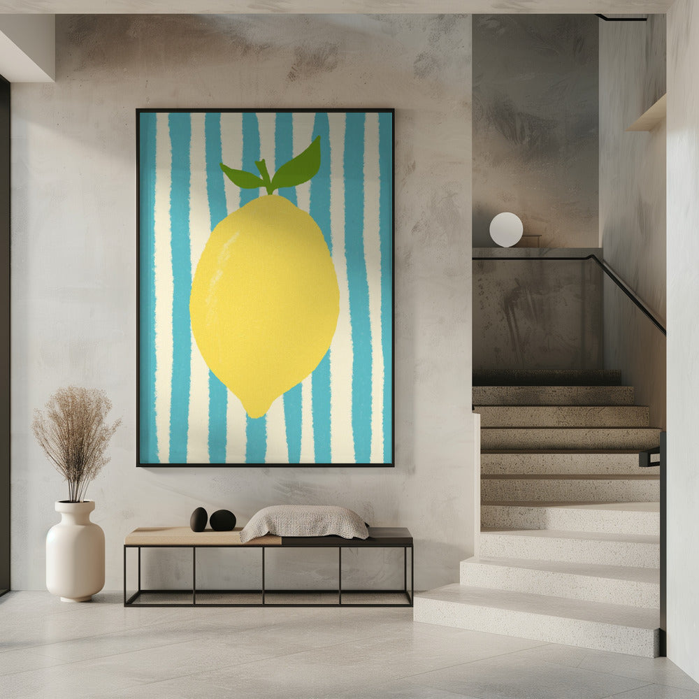 Limone lichtblauw | Poster