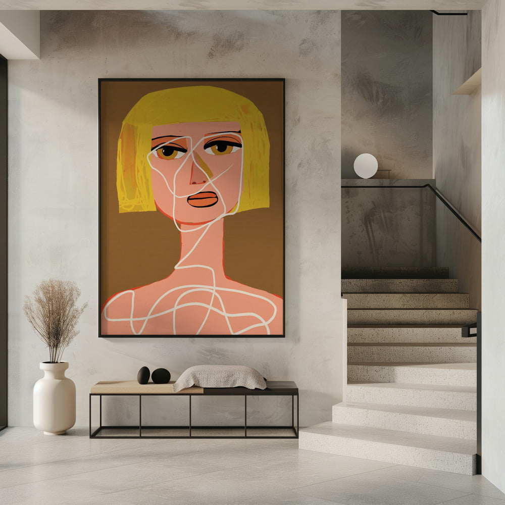 Vastgebonden vrouw Verstrikt | Poster
