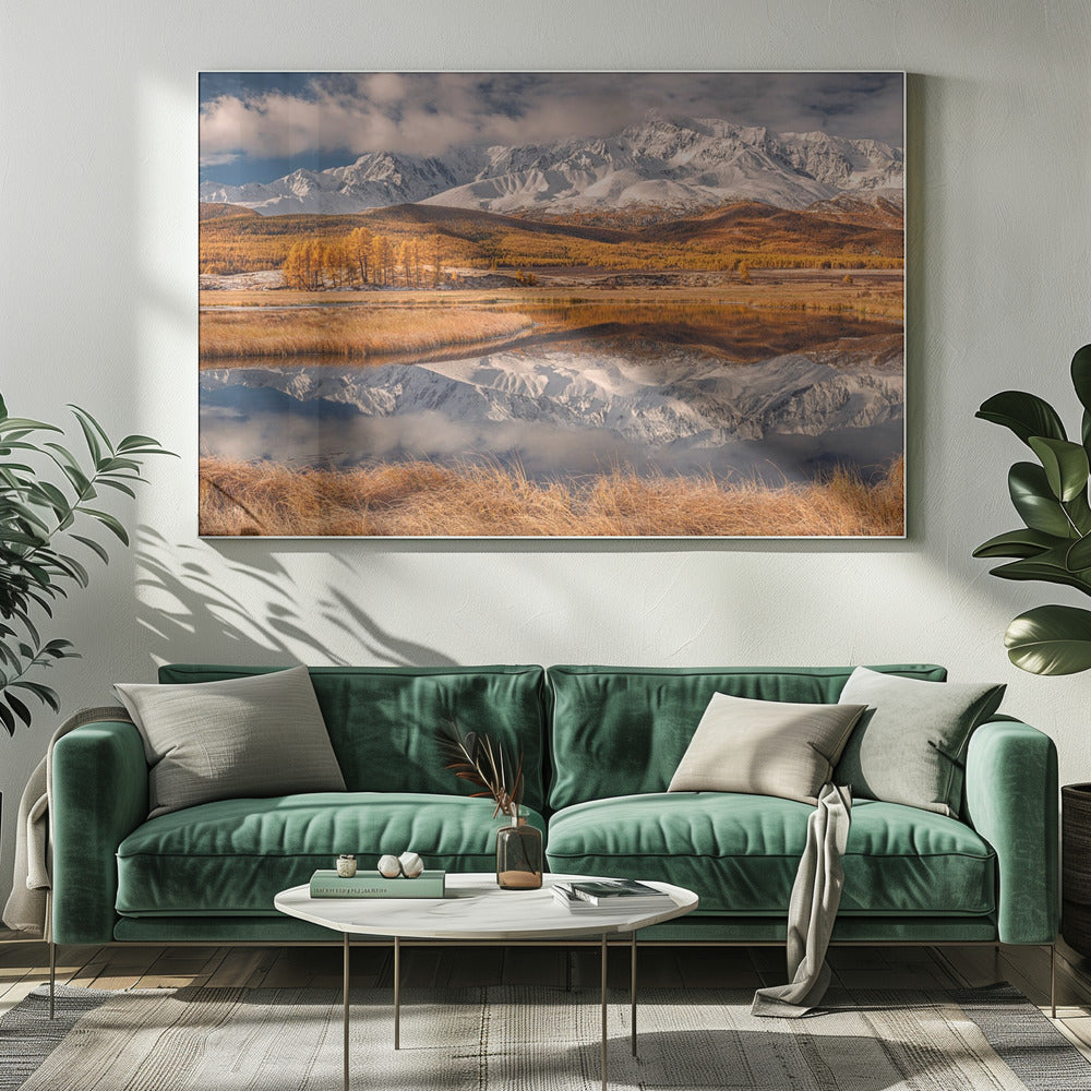 Spiegel voor bergen | Canvas