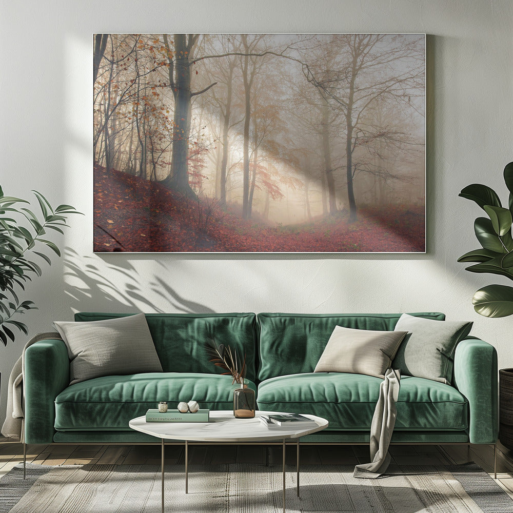 Wachten op het hert. | Canvas