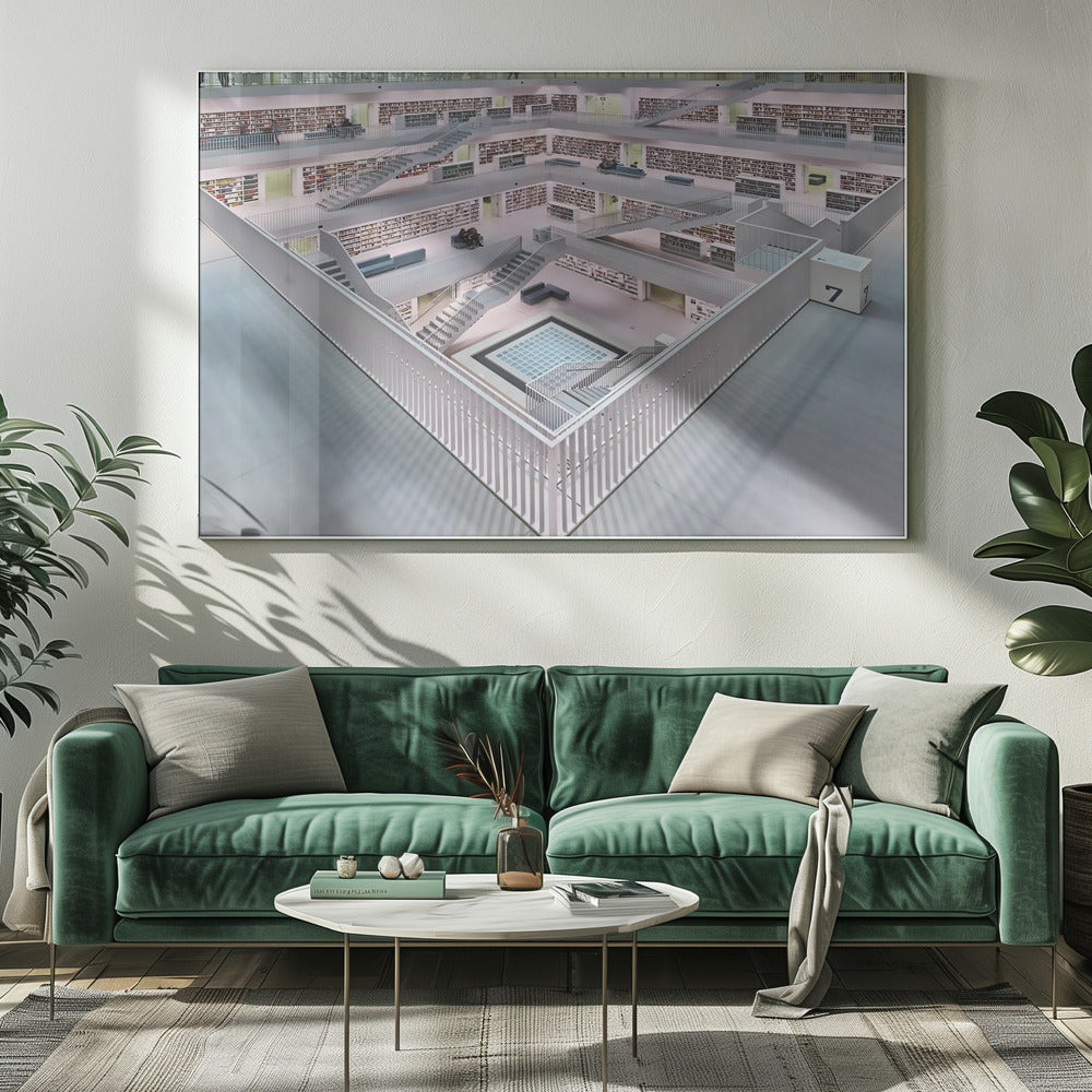 Stadtbibliothek Stuttgart binnenruimte I | Canvas