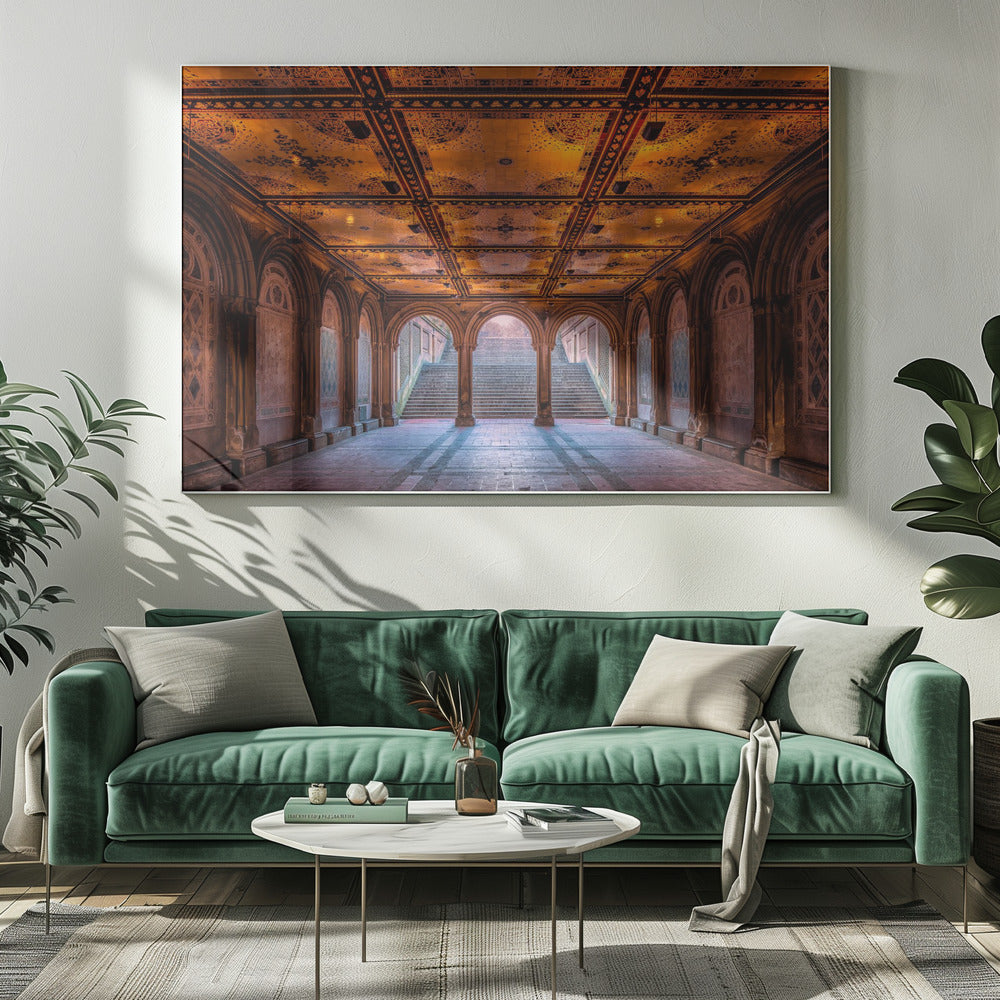 Een wandeling in het park | Canvas