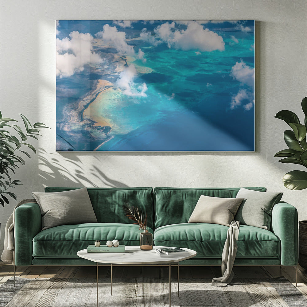 Zandstrand ontmoet oceaan | Canvas