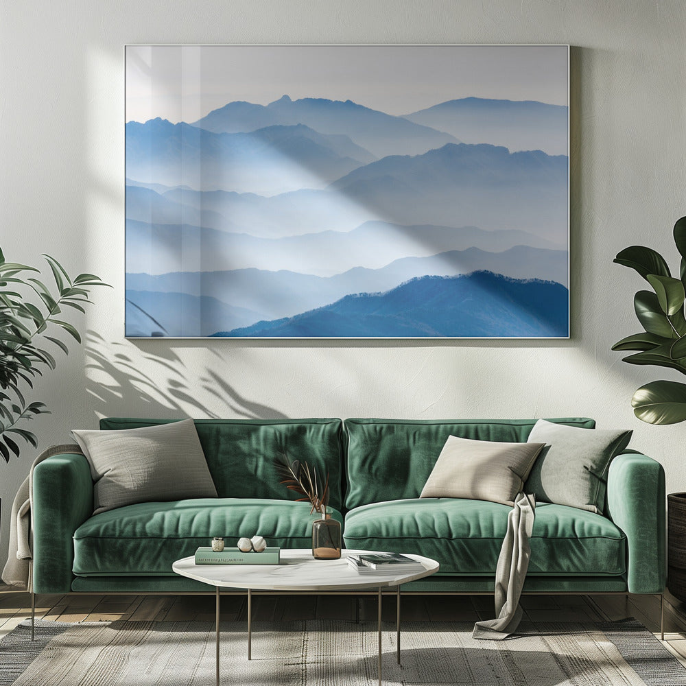 Mistige Bergen | Canvas