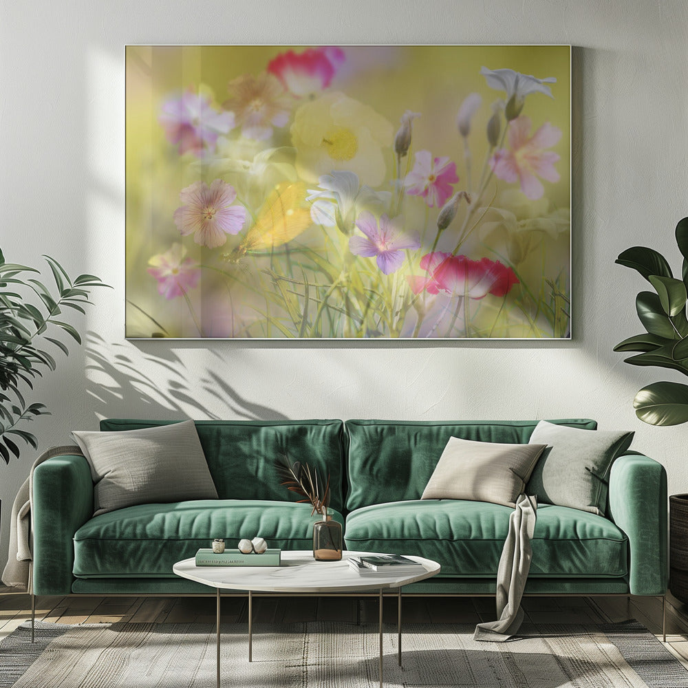 Kleine tuin in een zomerveld | Canvas