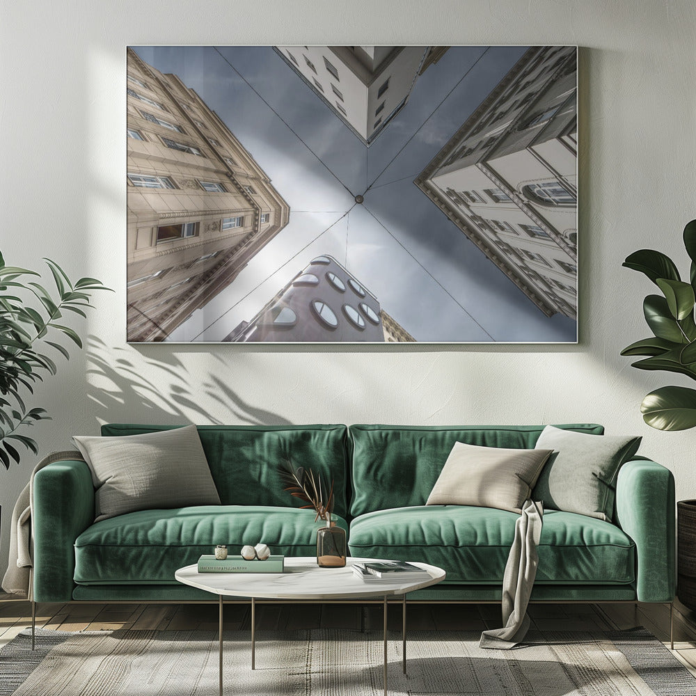 Waar straten de lucht ontmoeten | Canvas