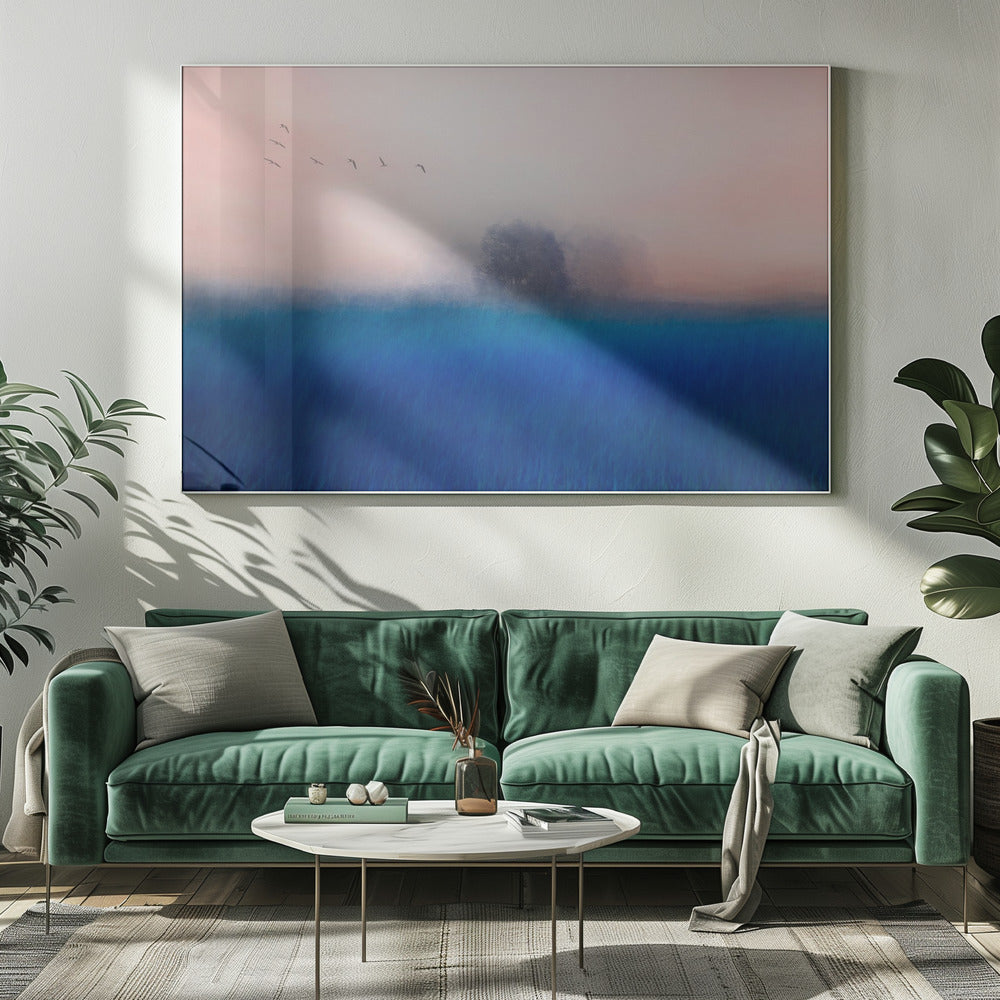 De boom op het blauw | Canvas