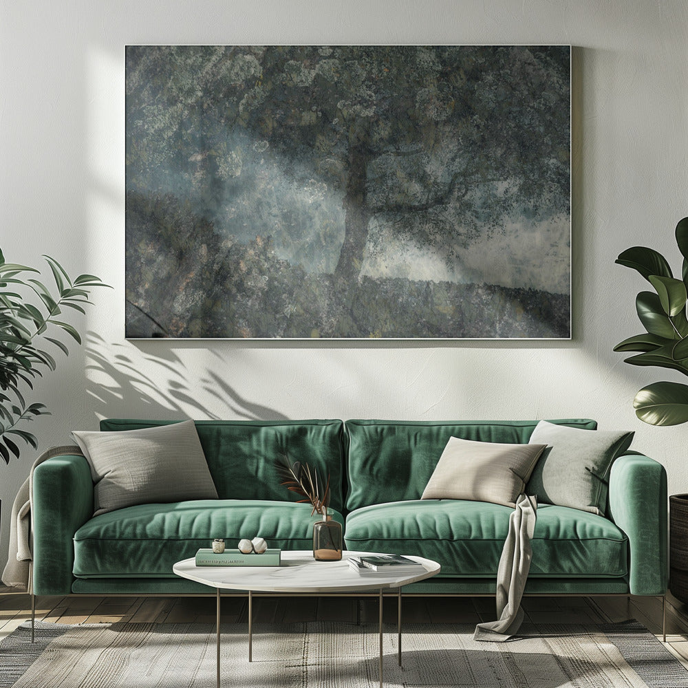 Rotsen en een boom | Canvas