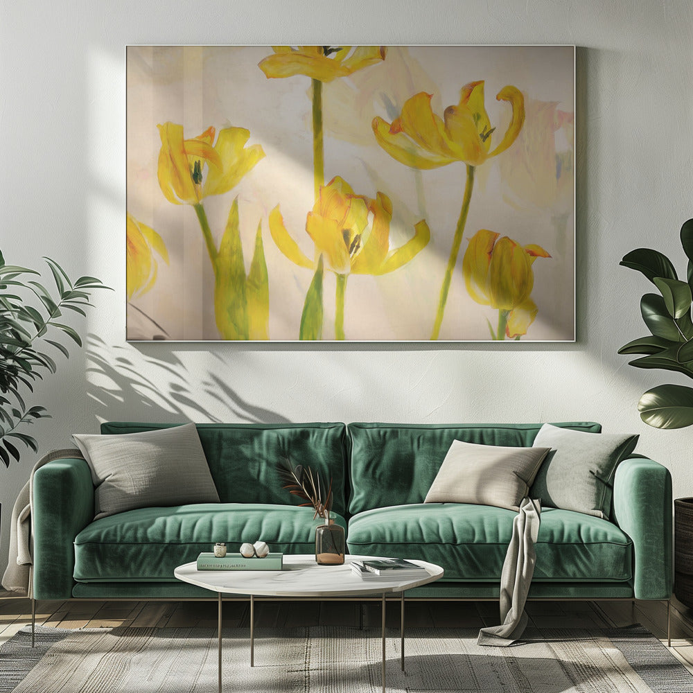 Bloeiende tulpen | Canvas