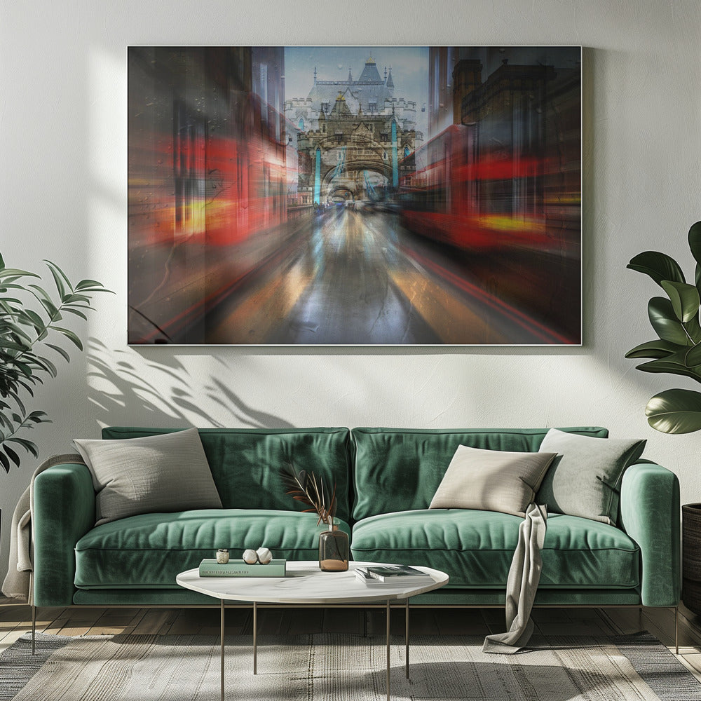 De rode bus | Canvas