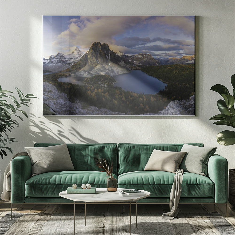 Zonsopgang op Mount Assiniboine | Canvas