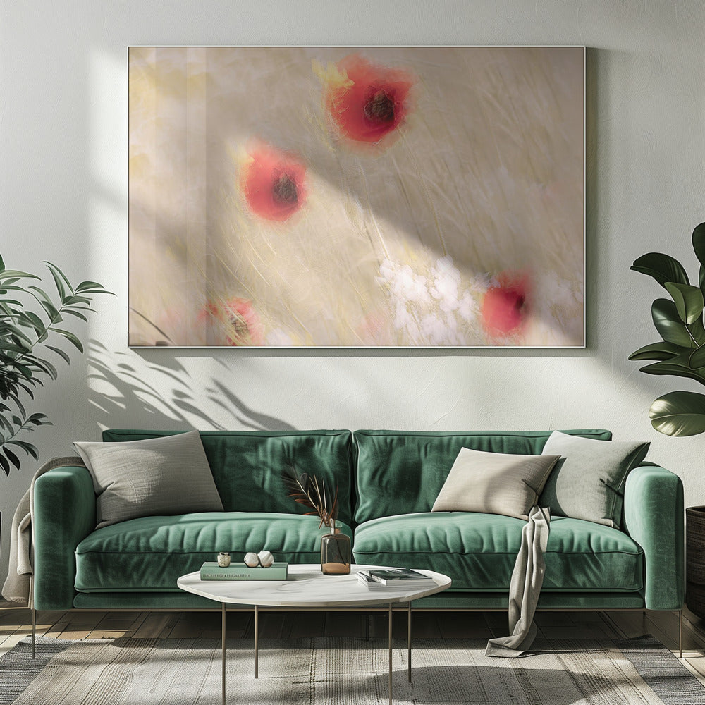 Tussen het gras | Canvas
