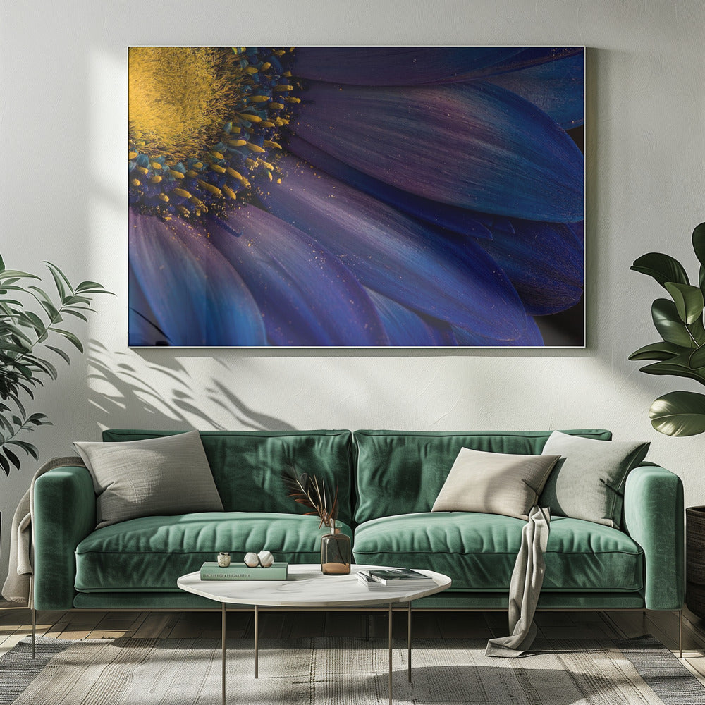 Blauwe stralen | Canvas