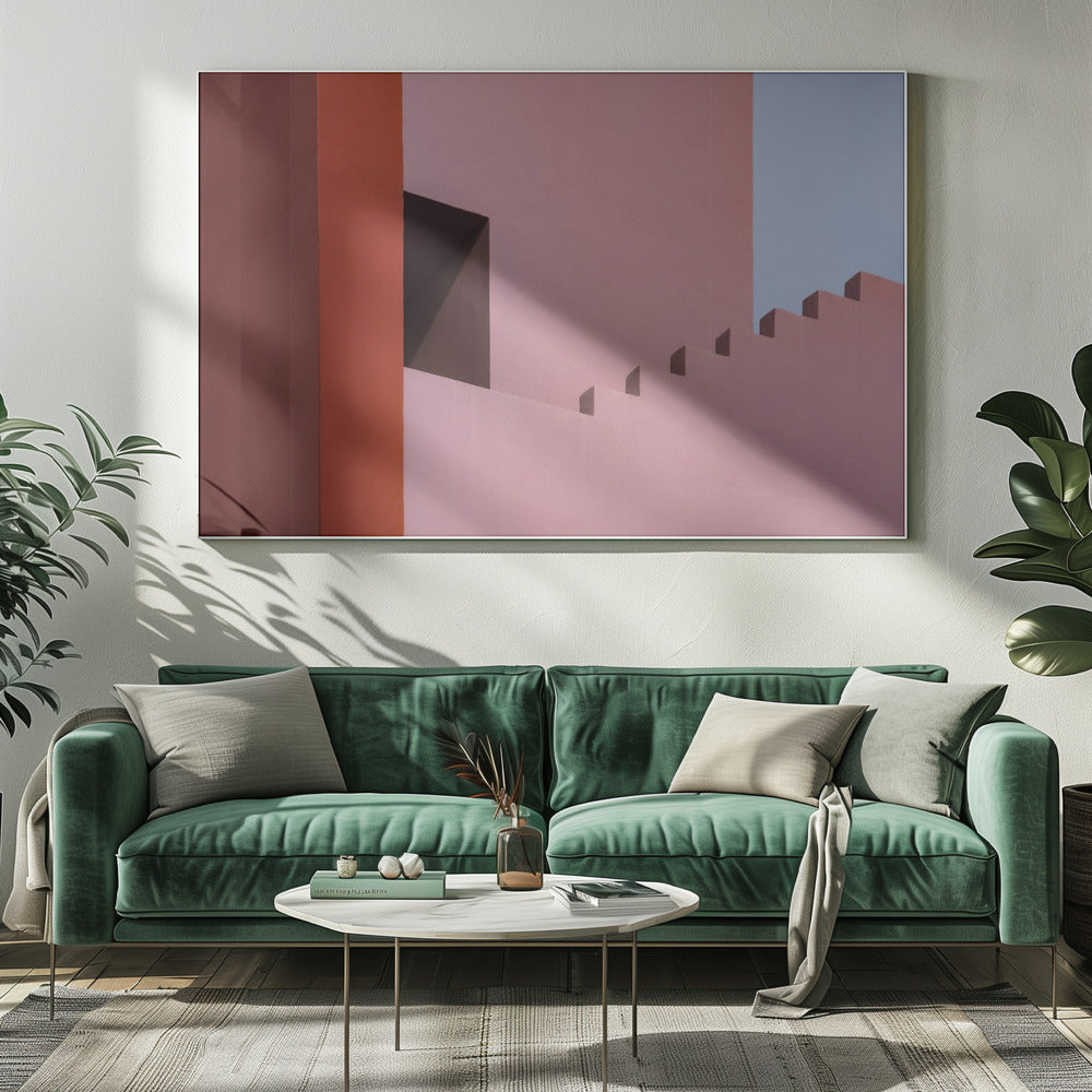 Muurschildering Rood #7 | Canvas