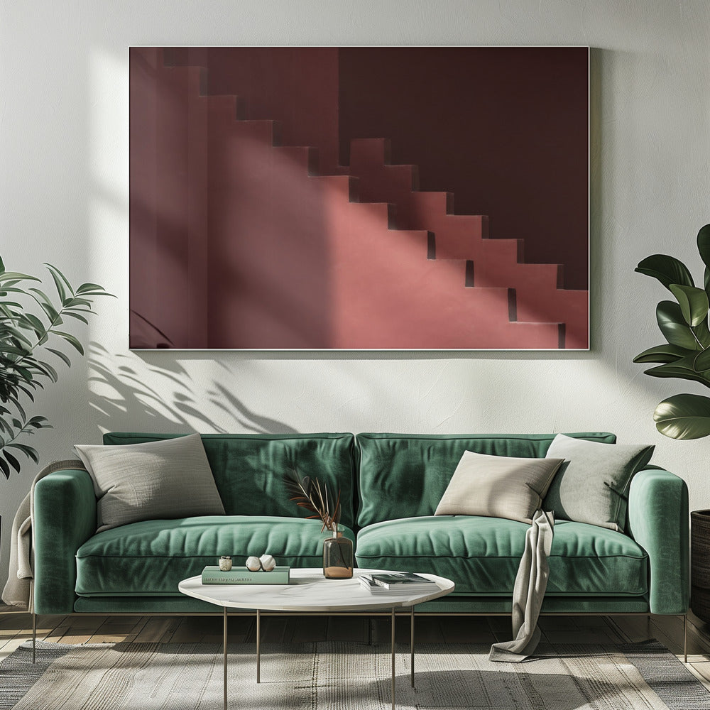 Muurschildering Rood #12 | Canvas