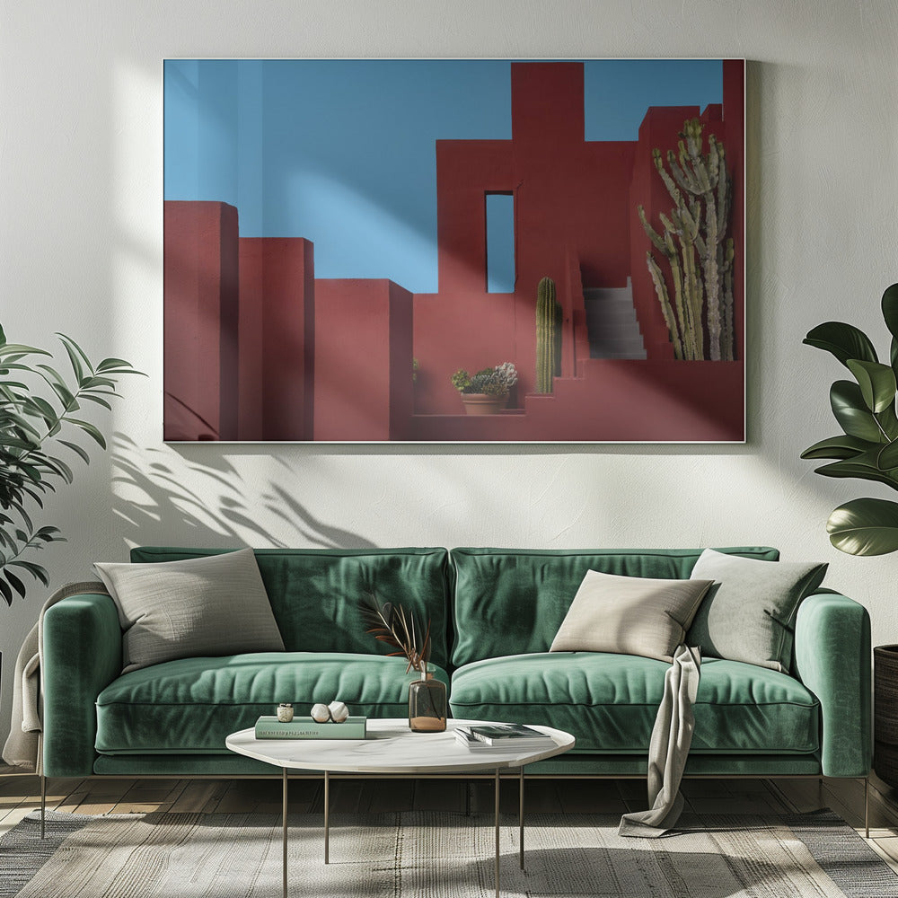 Muurschildering Rood #15 | Canvas