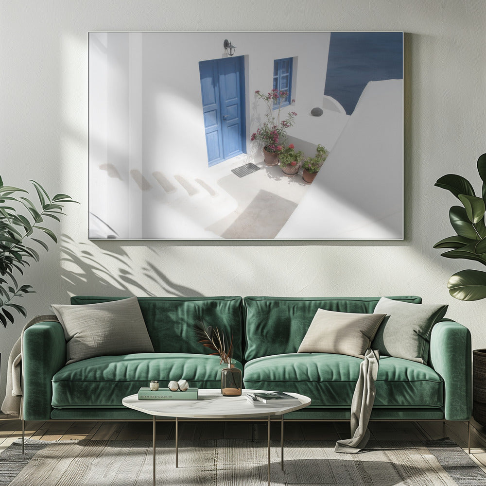 stappen naar blauw | Canvas