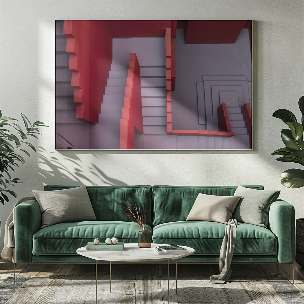 Muurschildering Rood #16 | Canvas