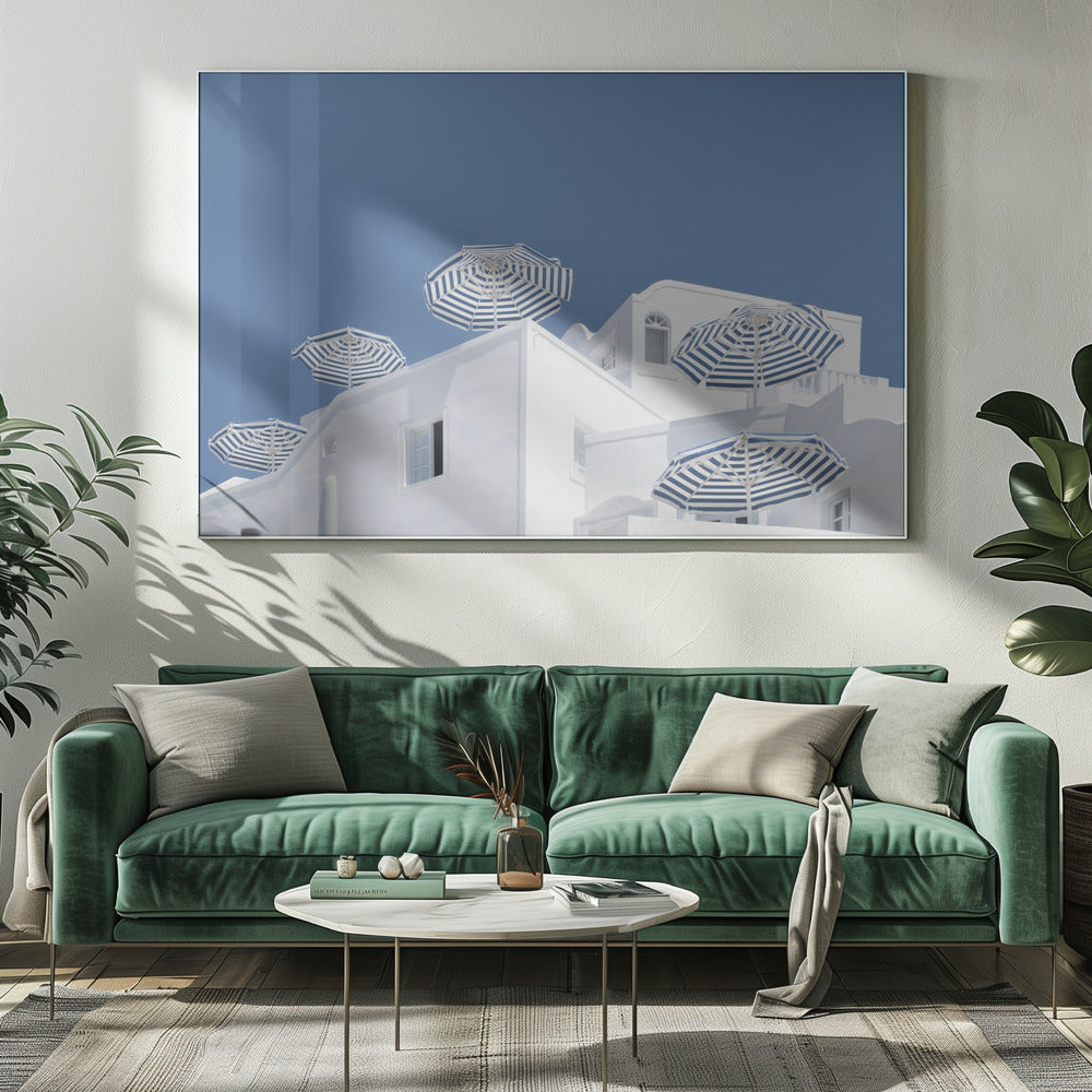 Blauw en wit | Canvas