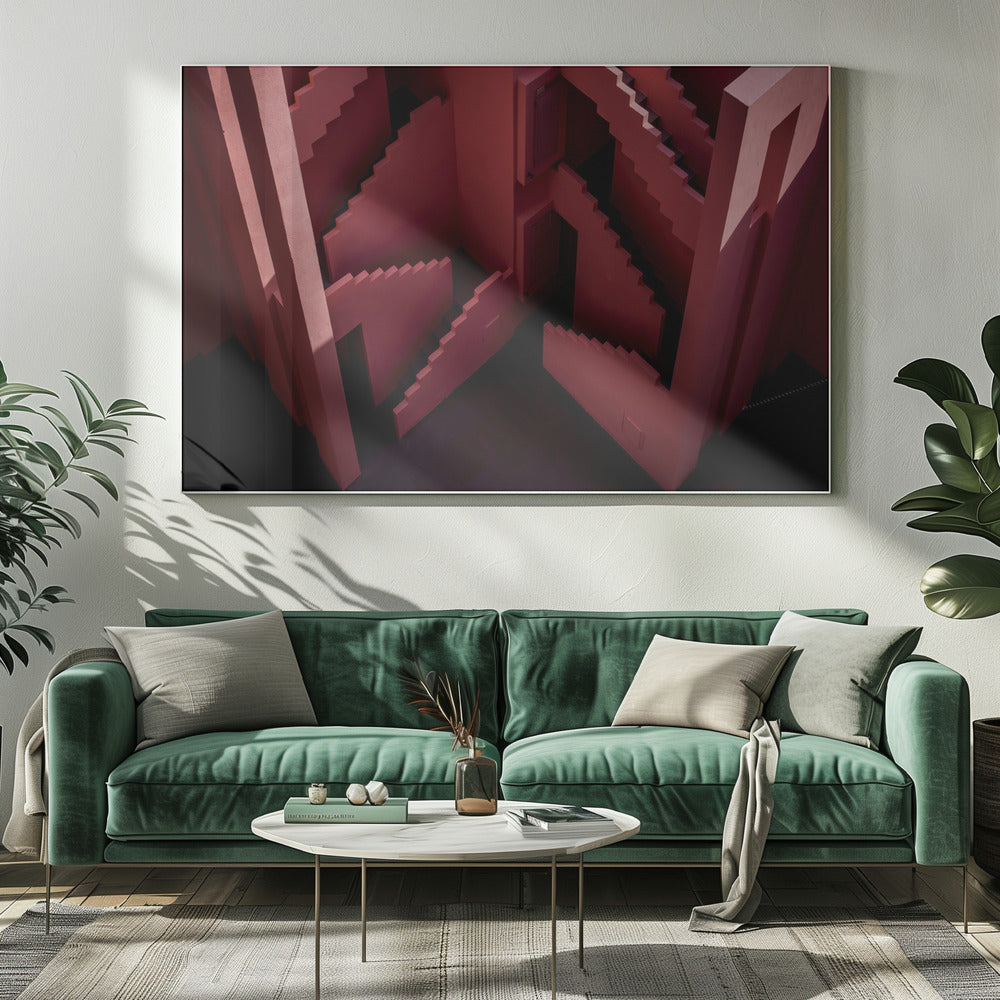Muurschildering Rood #46 | Canvas