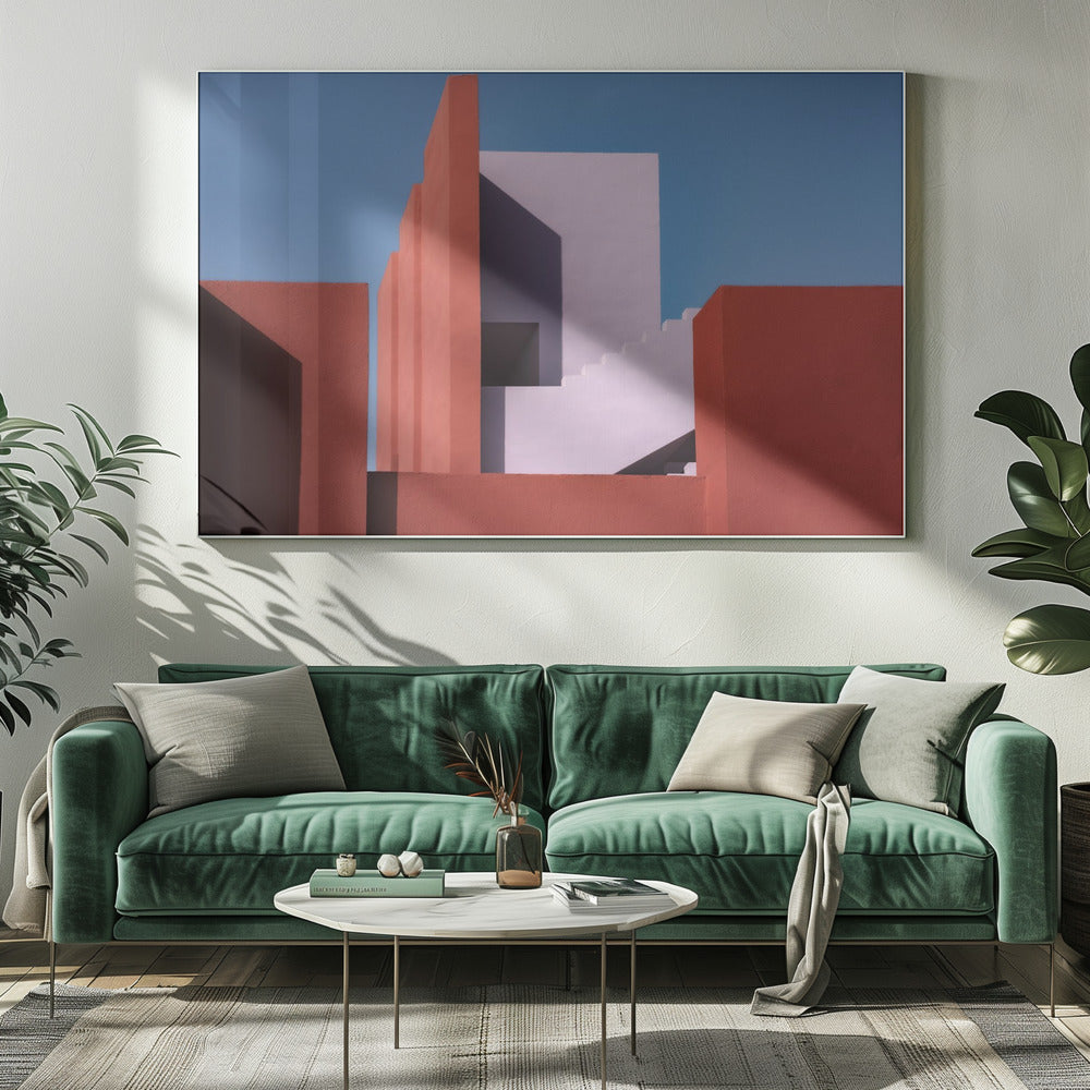 Muurschildering Rood #47 | Canvas