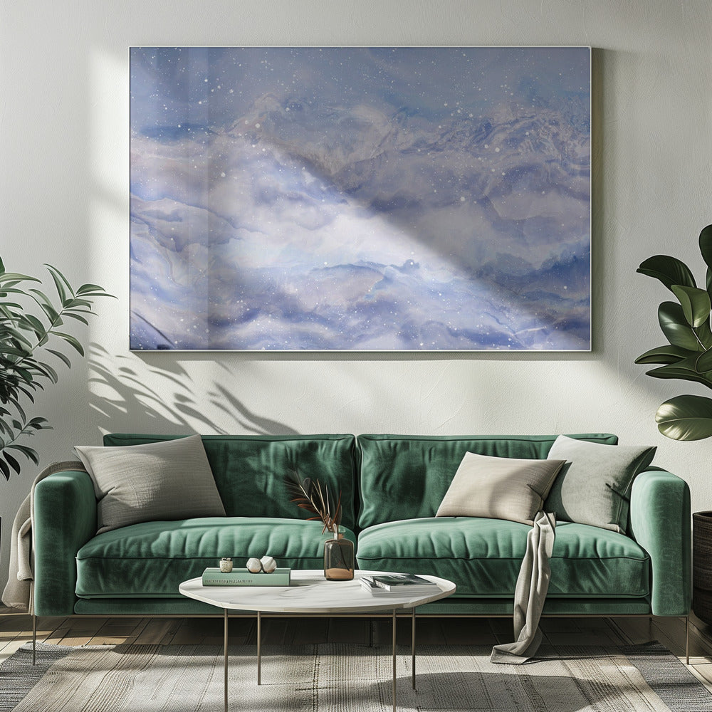 Bergen onder een sterrenhemel | Canvas