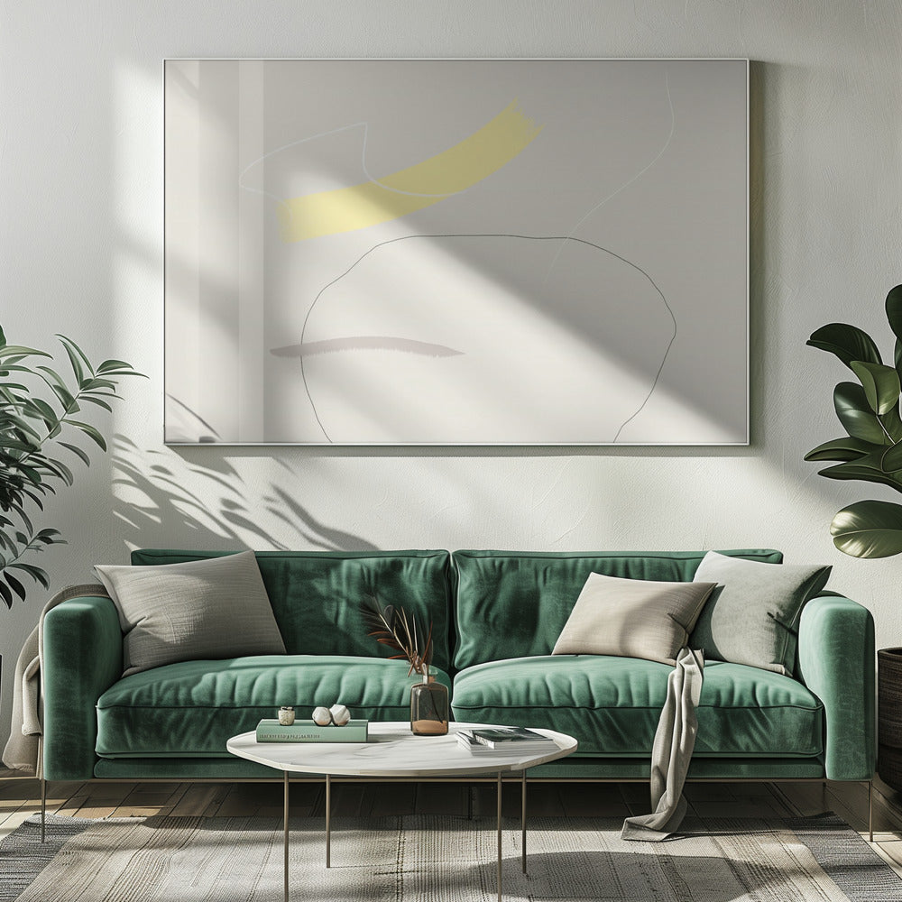 Een vleugje geel | Canvas