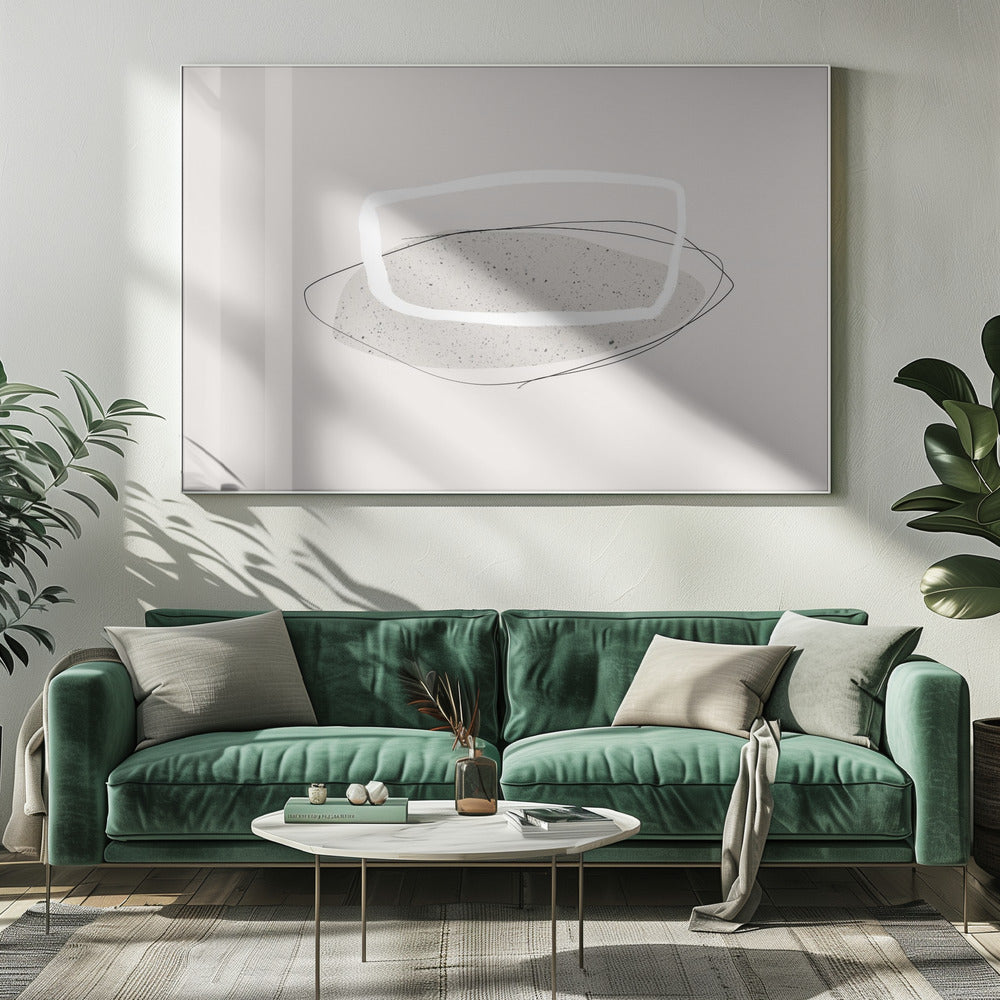 Geometrische vormen en zachte neutrale tinten | Canvas