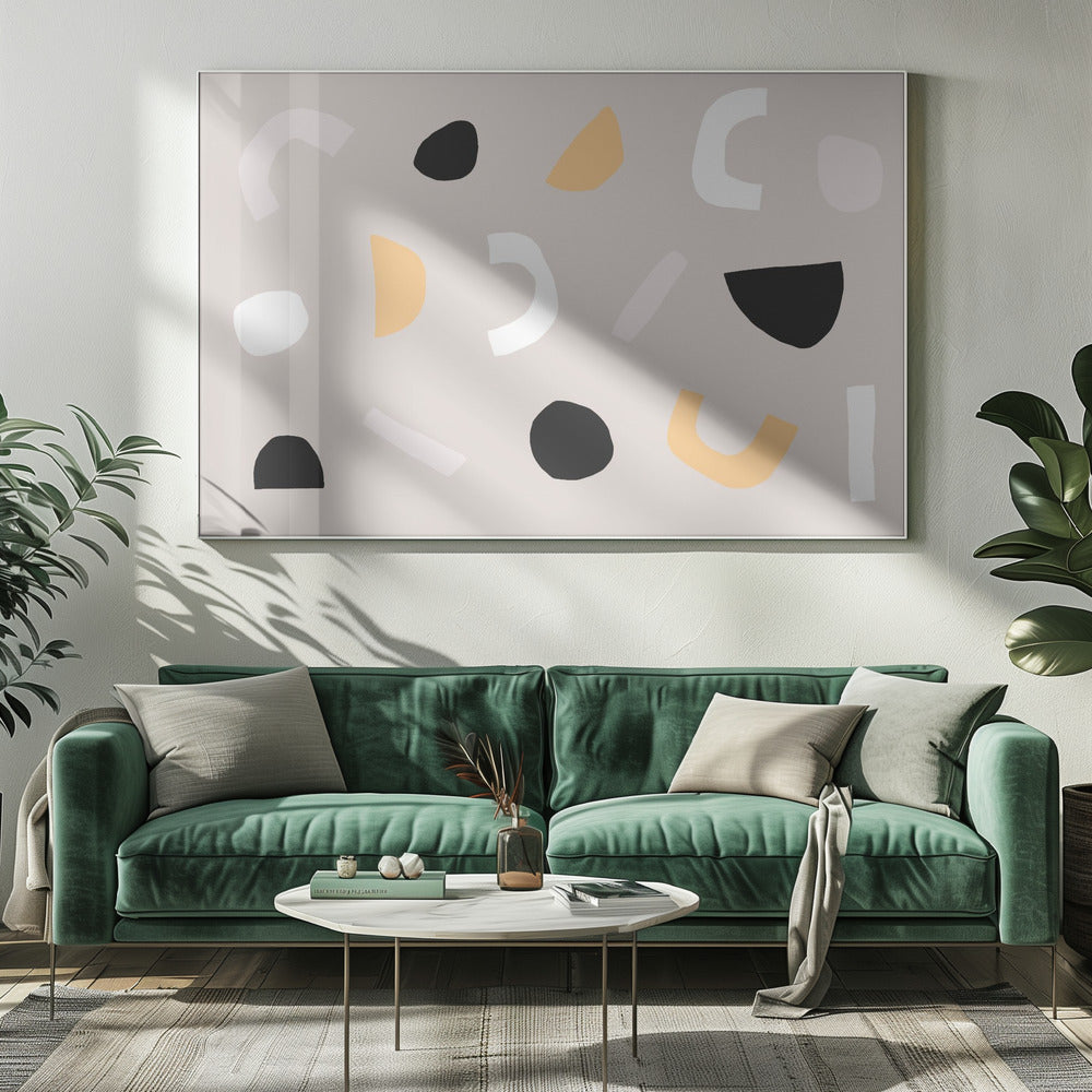 Geometrische vormen in neutrale tinten | Canvas