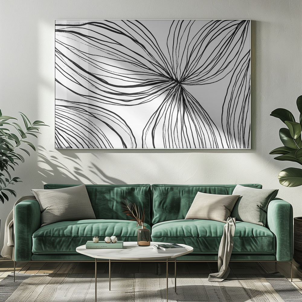Vloeiende bloemblaadjes | Canvas