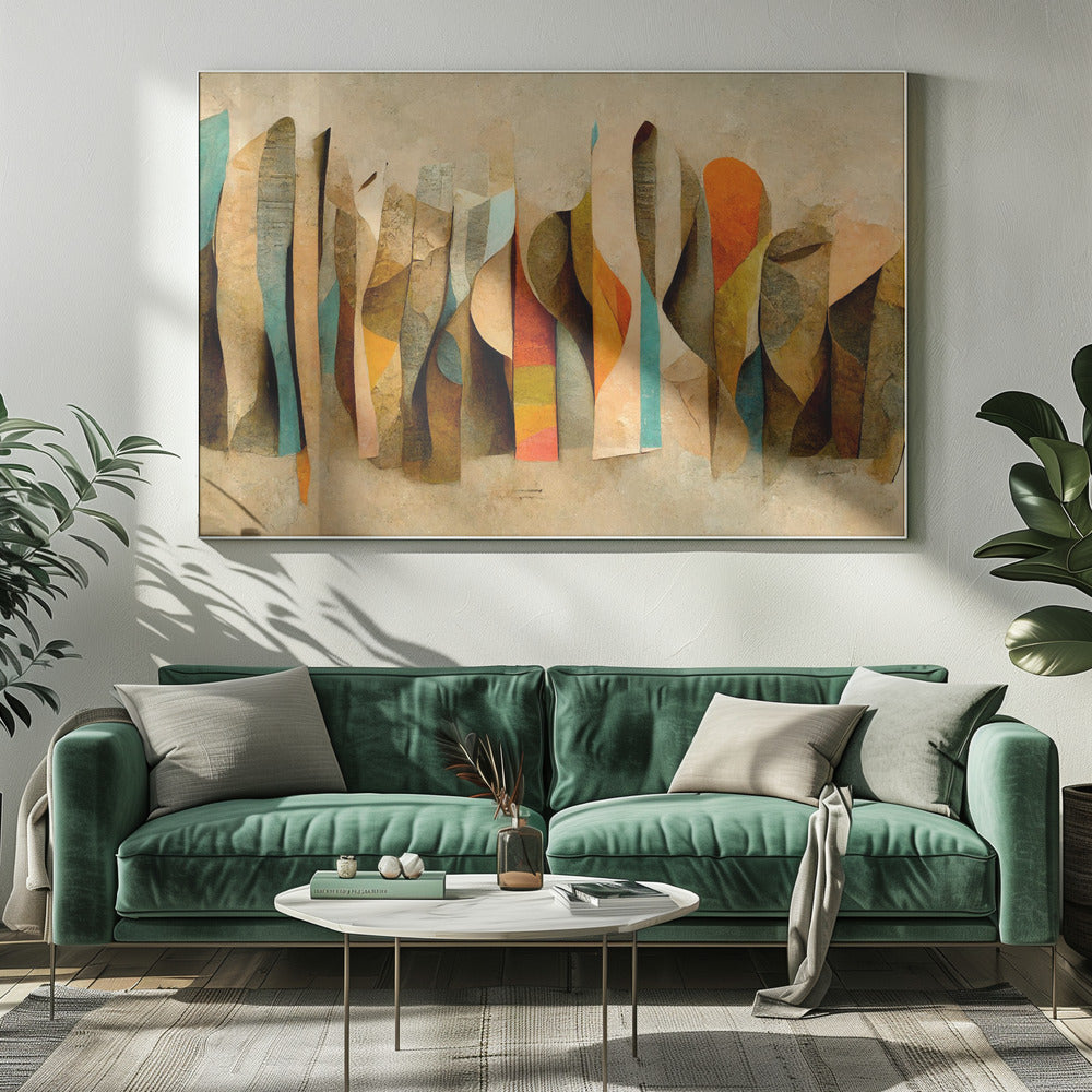 Gebogen caleidoscoop | Canvas