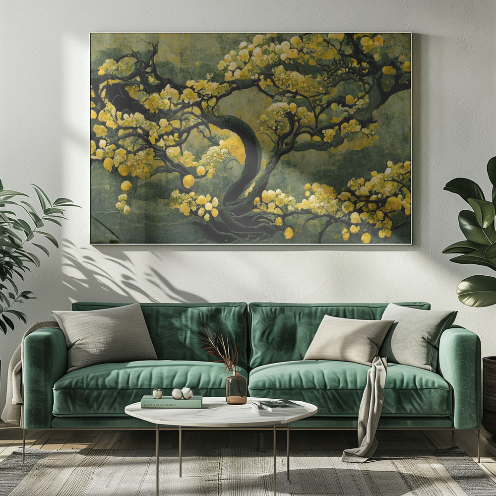 Gouden Bloesemboom | Canvas
