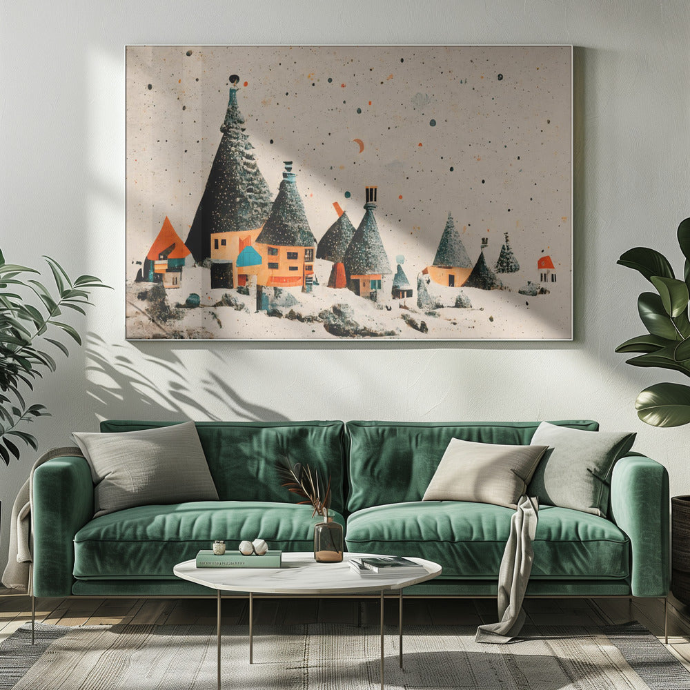 "Sprookjesachtig dorp" | Canvas