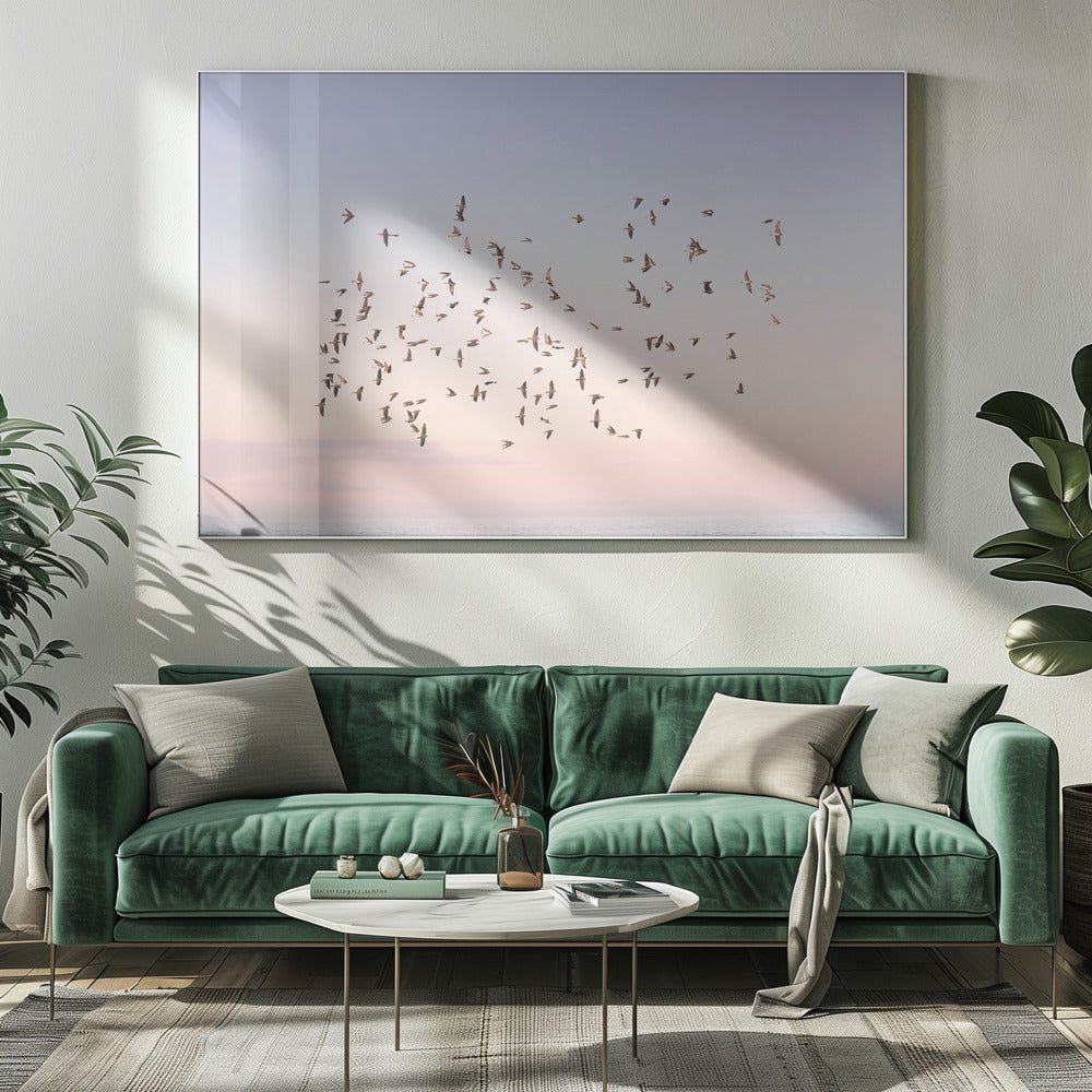 Zonsondergangvlucht | Canvas