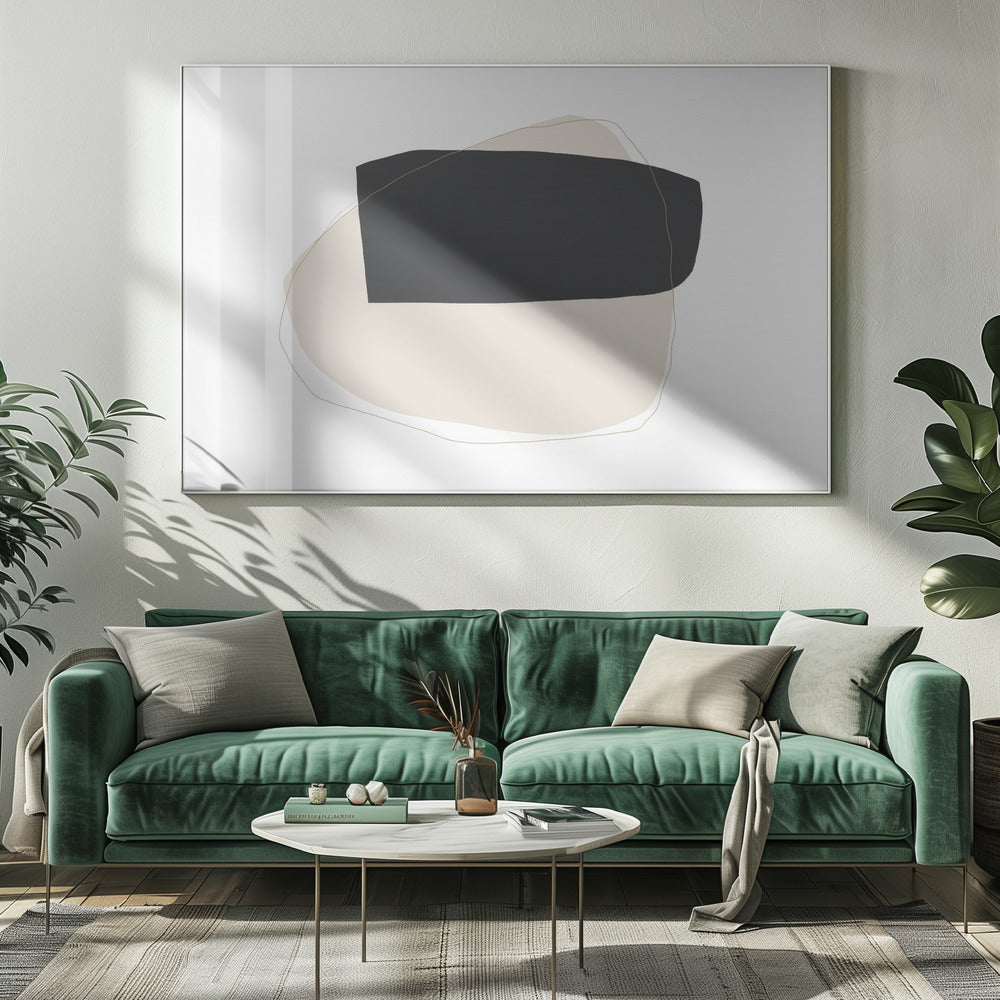 Geometrische vormen en neutraal | Canvas