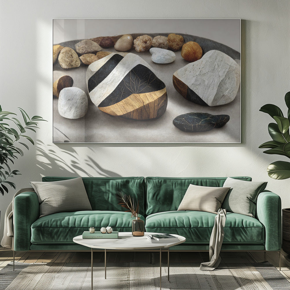 Gelaagd stenen landschap | Canvas