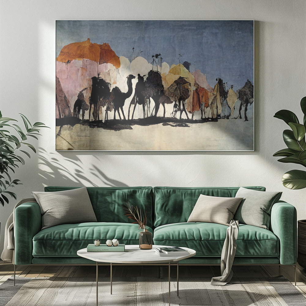 Woestijnkaravaanreis | Canvas