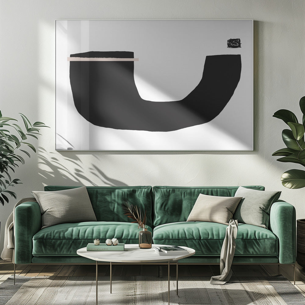 Zwarte geometrische vormen | Canvas