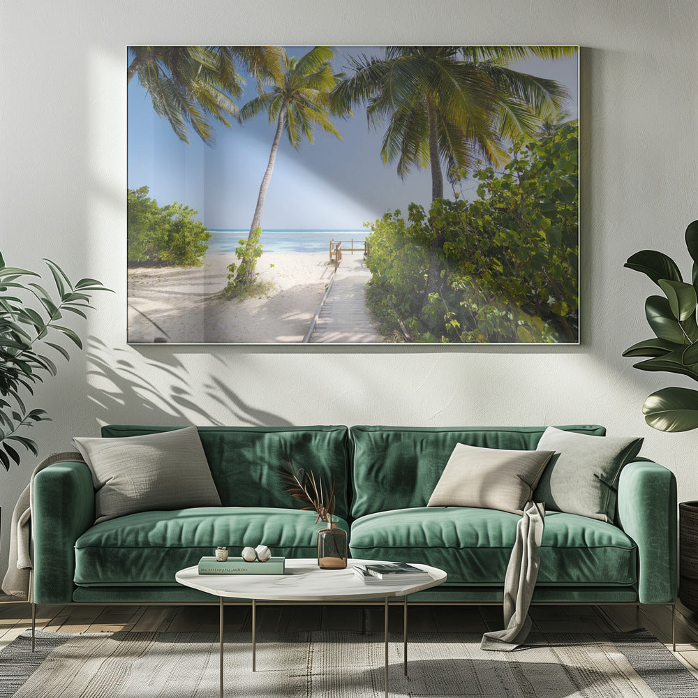 Naar het strand | Canvas