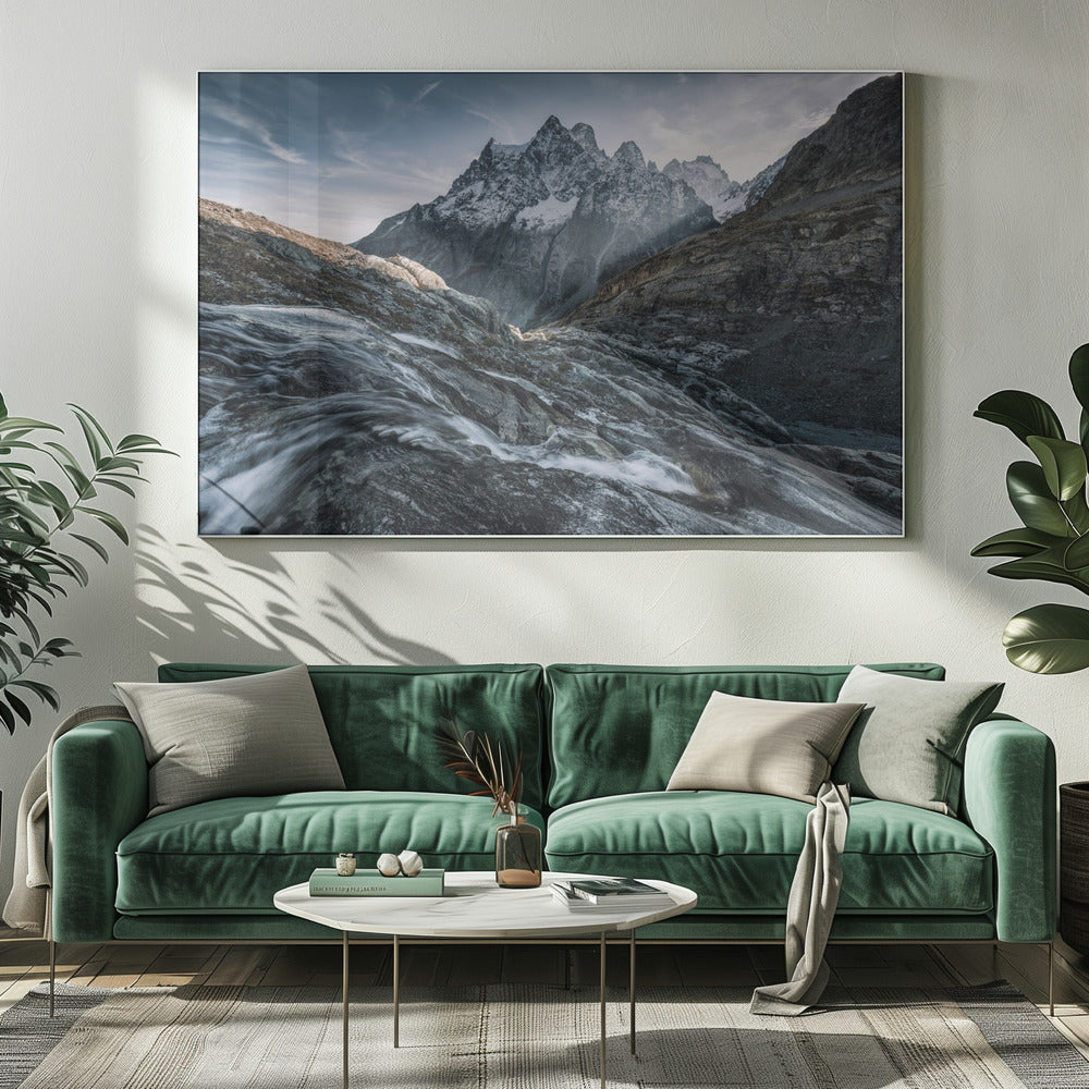 Monochrome berg | Canvas