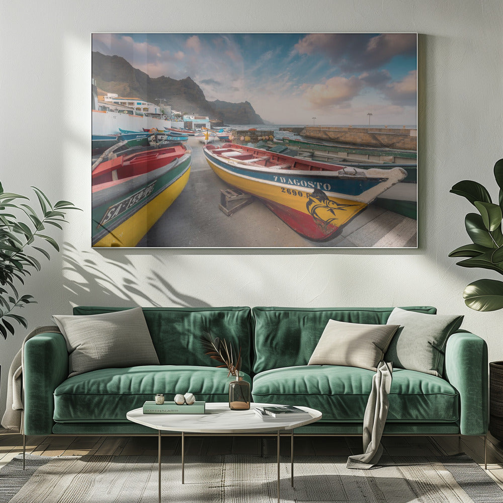 Gekleurde boten | Canvas