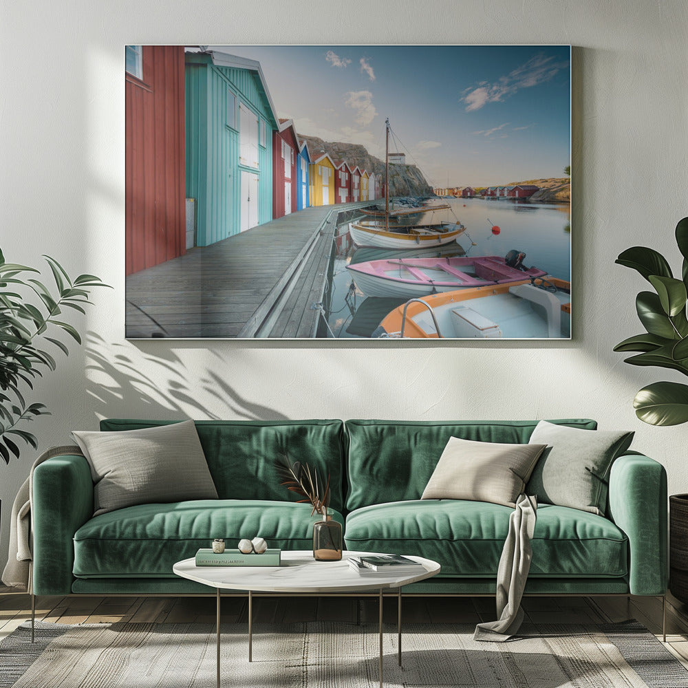 Gekleurde Haven | Canvas