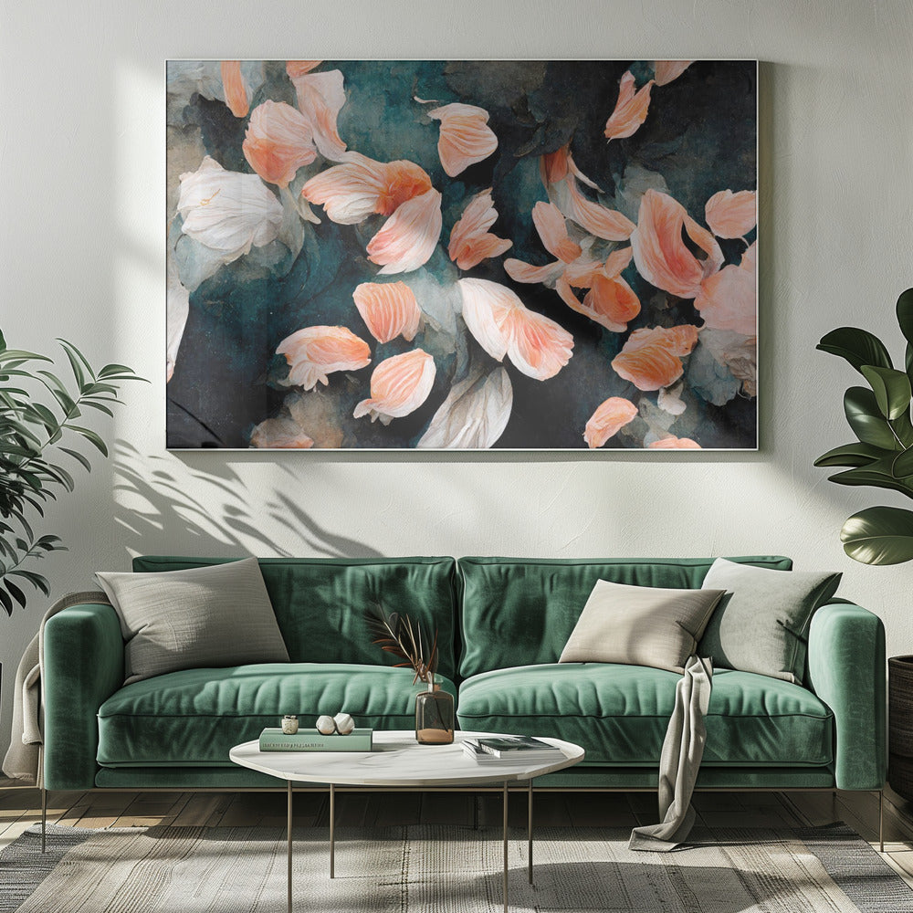 Bloemblaadjes in beweging | Canvas
