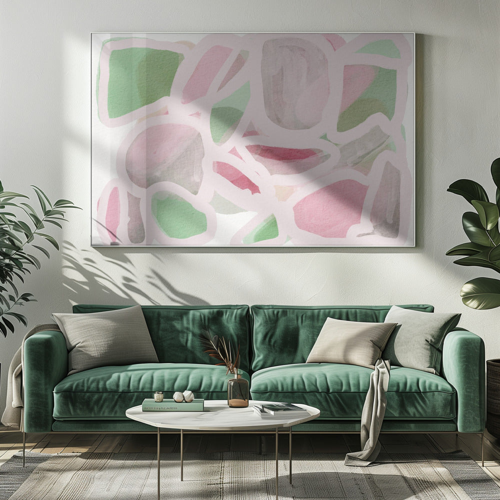 Roze Krabbel | Canvas