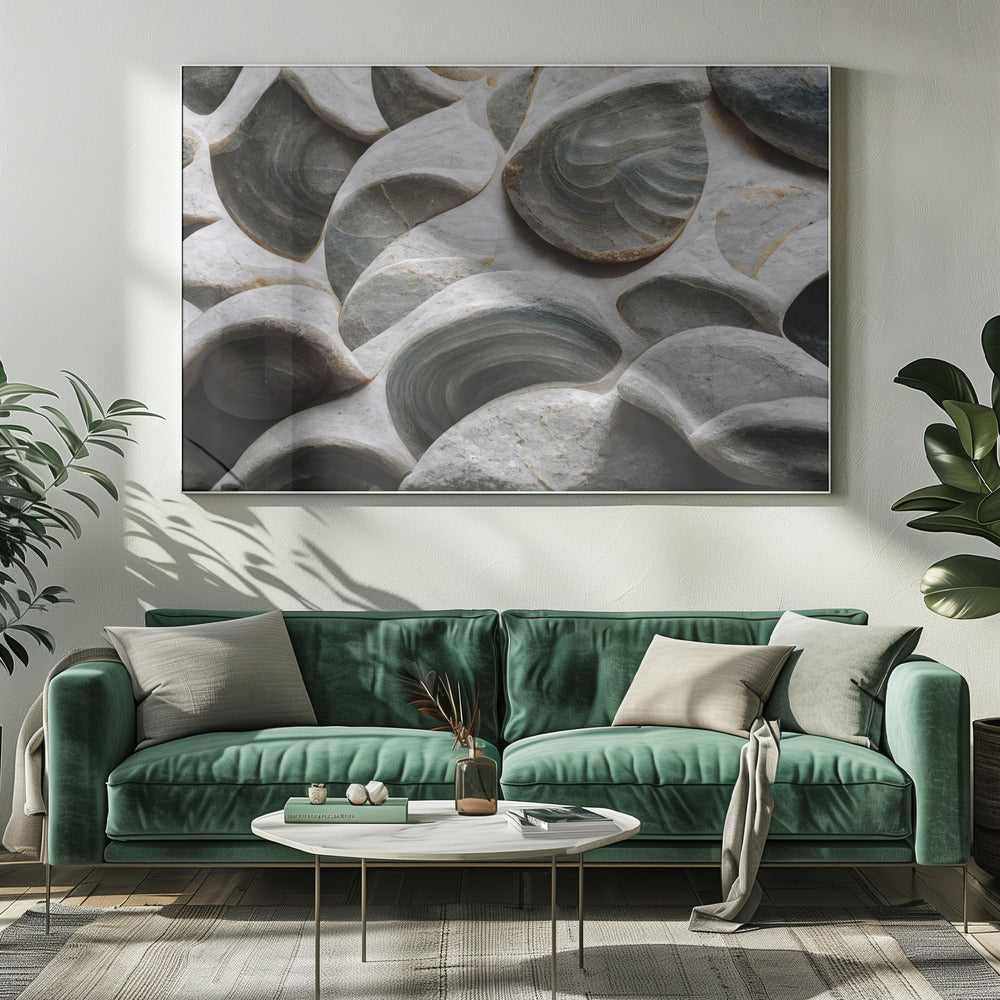 Harmonie van stenen bloemblaadjes | Canvas