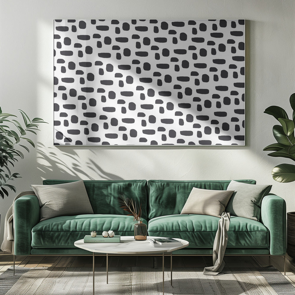 Black And White Dot Pattern | Canvas