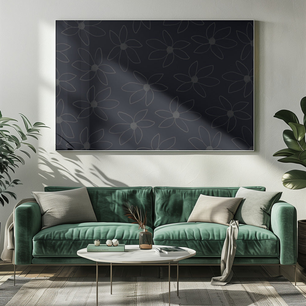 Black Airy Flowers | Canvas